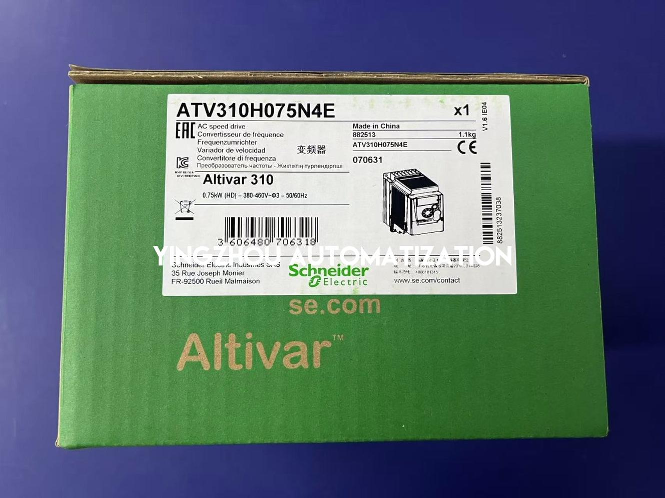 Schneider Variable Speed Drive Easy Altivar ATV310 Series Frequency Inverter ATV310H075N4E 0.75KW/1HP 380-460V 3PH without EMC VFD-YingZhou Automatization