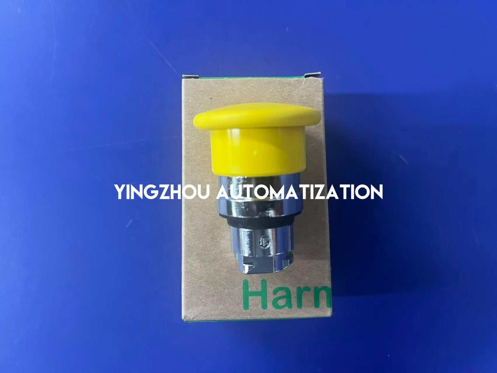 Schneider ZB4BC5 Harmony XB4 Mushroom Head | 40mm Yellow | 22mm Metal | Spring Return-YingZhou Automatization