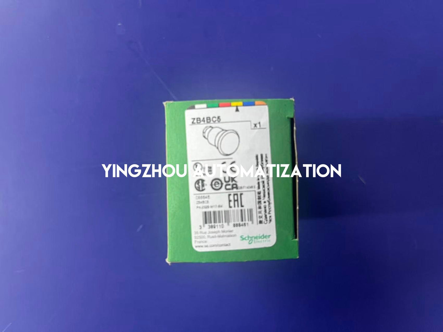 Schneider ZB4BC5 Harmony XB4 Mushroom Head | 40mm Yellow | 22mm Metal | Spring Return-YingZhou Automatization