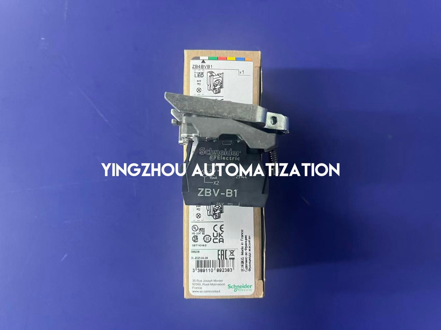 Schneider ZB4BVB1 Harmony XB4 Illuminated Block | White LED | 24V AC/DC | Metal Body-YingZhou Automatization