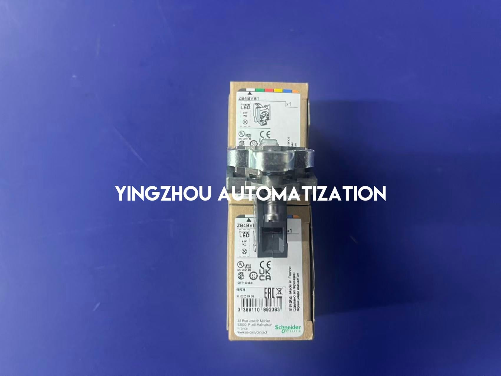 Schneider ZB4BVB1 Harmony XB4 Illuminated Block | White LED | 24V AC/DC | Metal Body-YingZhou Automatization