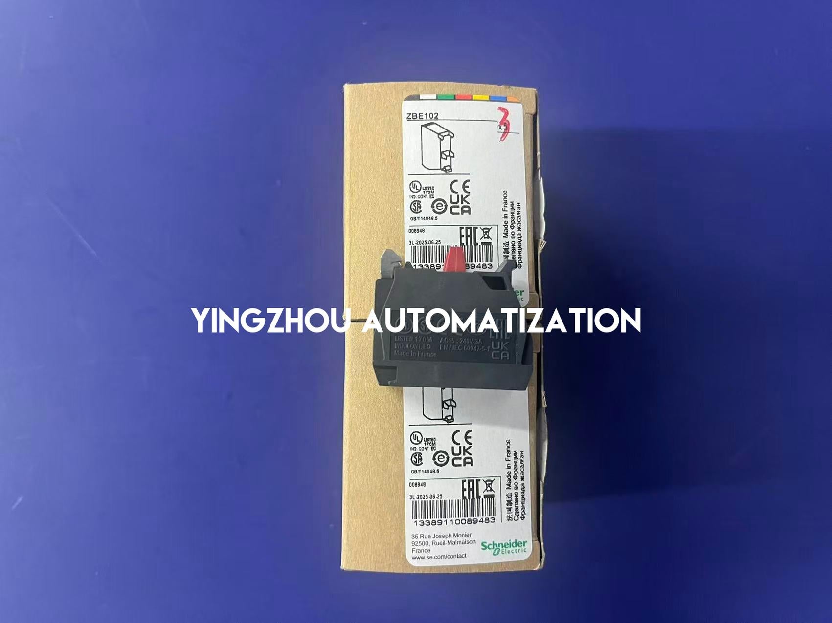 Schneider ZBE102 Harmony XB4/XB5 Contact Block | 1 NC | Screw Clamp Terminals-YingZhou Automatization