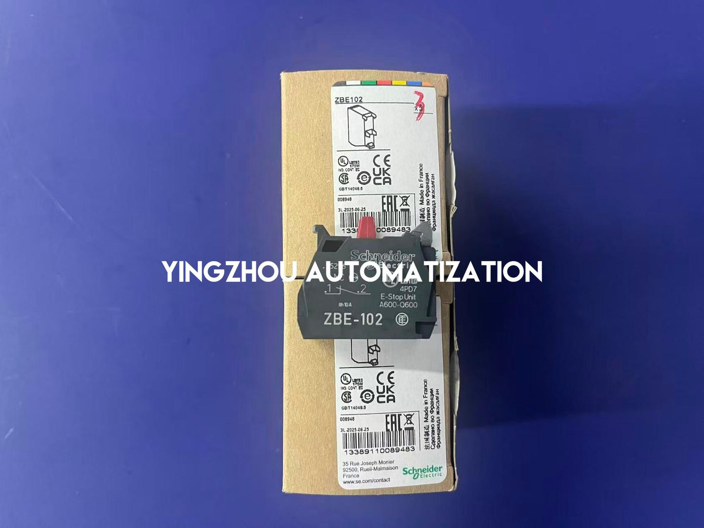 Schneider ZBE102 Harmony XB4/XB5 Contact Block | 1 NC | Screw Clamp Terminals-YingZhou Automatization