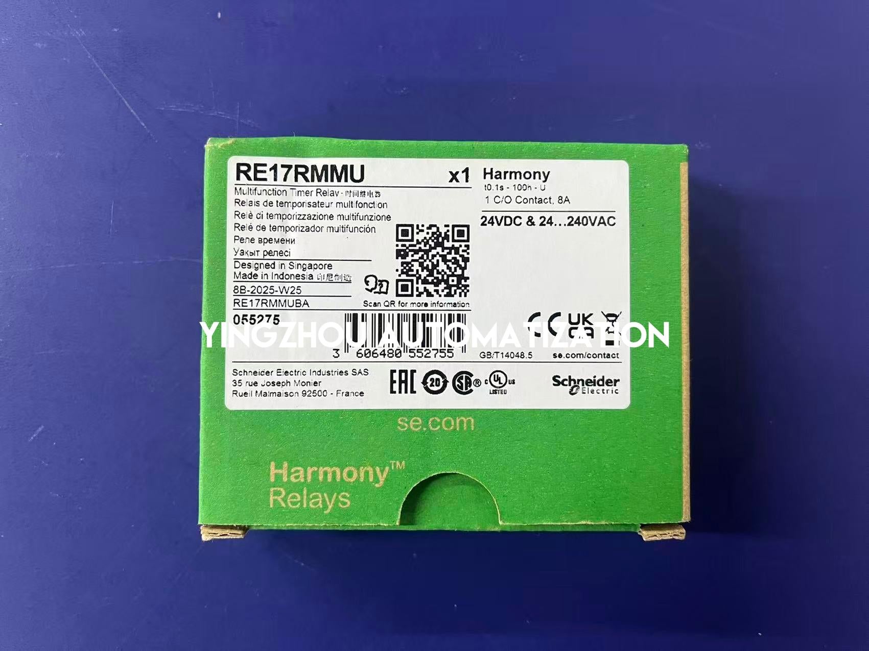 Schneider Zelio RE17RMMU Timing Relay | Multi-function, 1s-100h, 24-240V AC/DC | Brand New Original-YingZhou Automatization