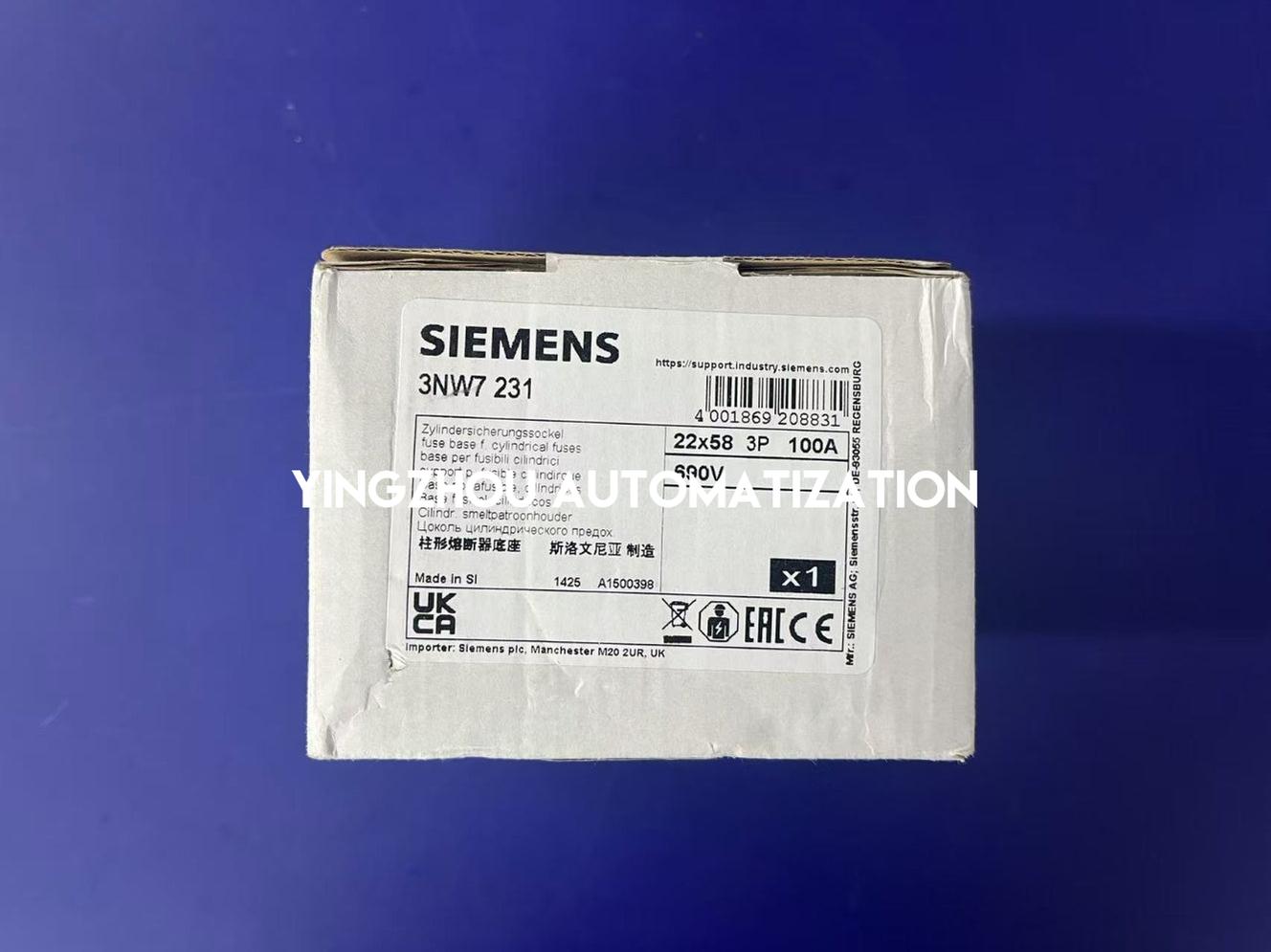 Siemens 3NW7231 Cylindrical Fuse Link Size 22x58mm 125A 690V gG | Brand New Original-YingZhou Automatization