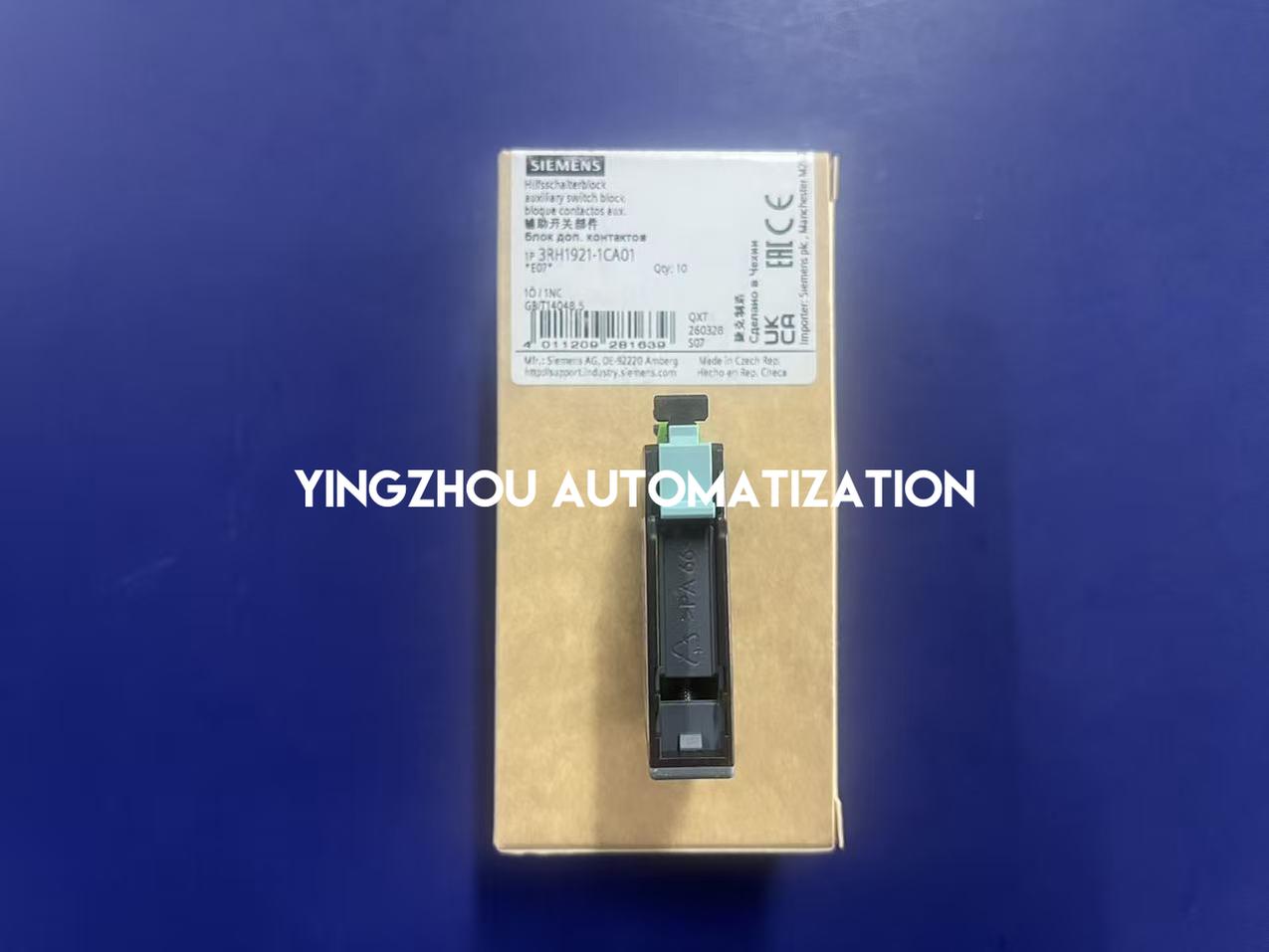 Siemens 3RH1921-1CA01 | SIRIUS Auxiliary Switch Block | 1NC Front Mount | Screw Terminal Contactor Block | Brand New Original-YingZhou Automatization