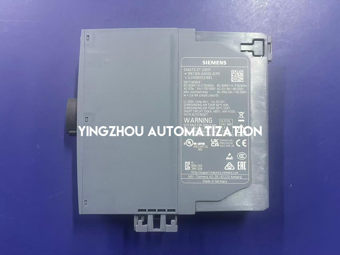 Siemens 3RK1308-0AD00-0CP0 Starter | ET 200SP Distributed Motor Starter Direct-On-Line 0.9-3A | Brand New Original-YingZhou Automatization