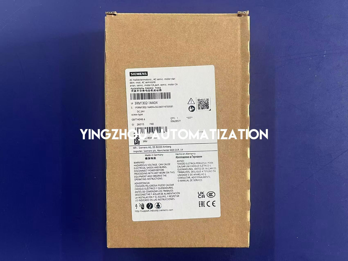 Siemens 3RM1302-1AA04 SIRIUS Motor Starter | Reversing Starter | 0.1 - 0.5A | 24V DC | Screw Terminal | Brand New Original-YingZhou Automatization