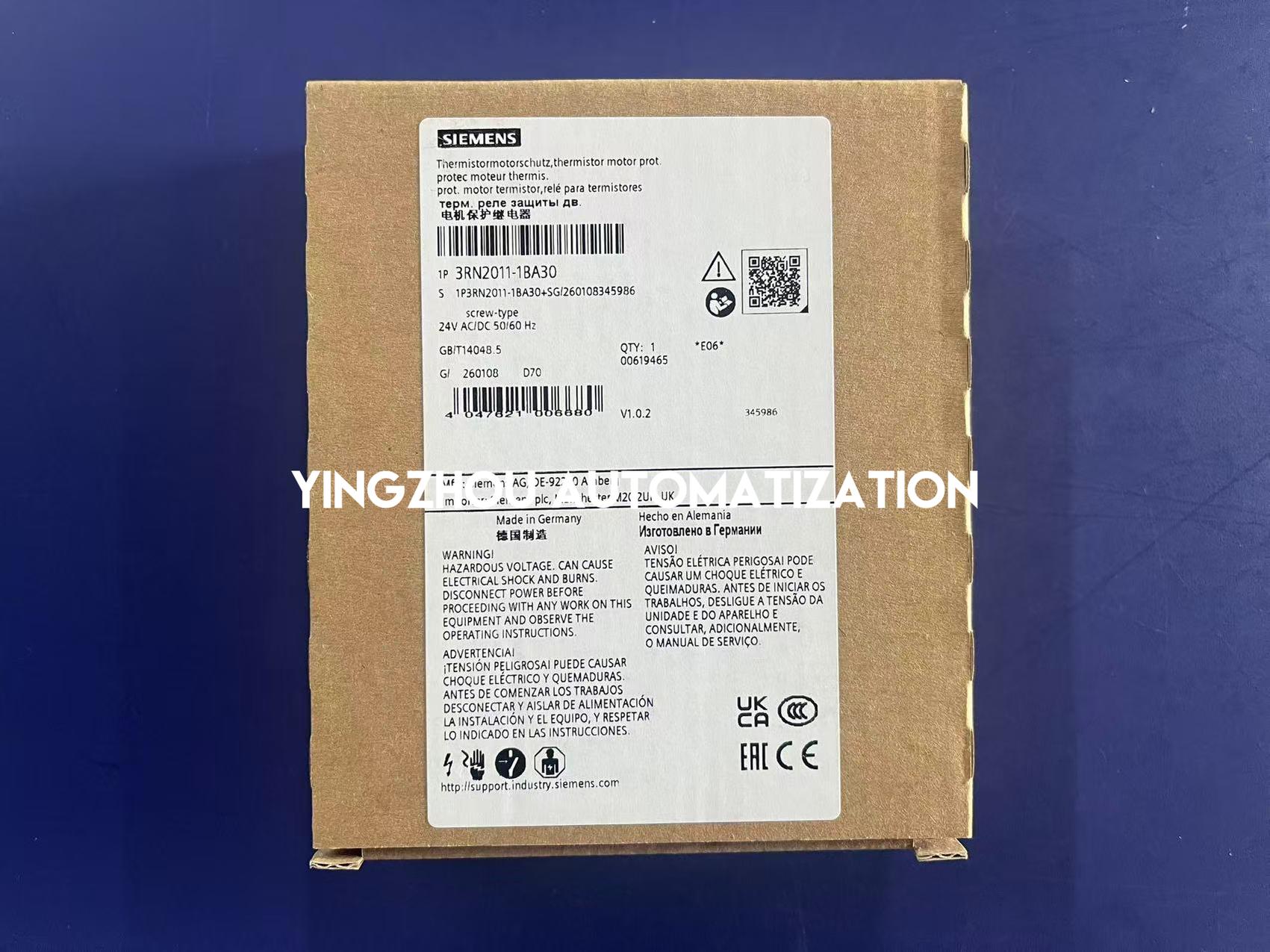 Siemens 3RN2011-1BA30 SIRIUS Thermistor Motor Protection Relay | PTC Monitoring | 24-240V AC/DC | Screw Terminal | Brand New Original-YingZhou Automatization