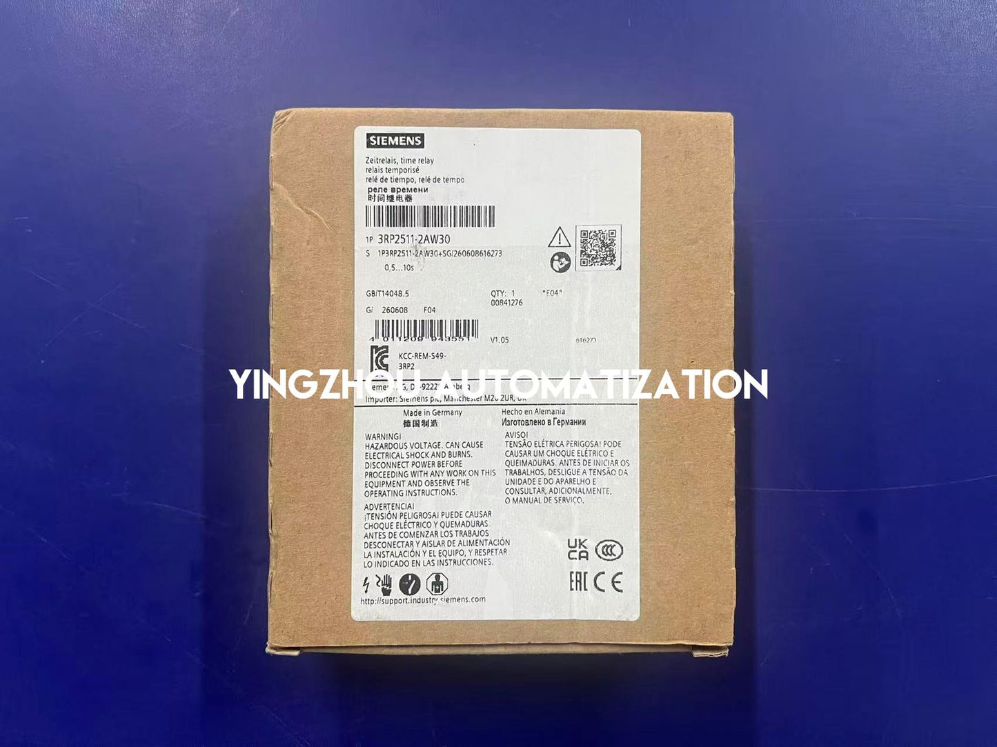 Siemens 3RP2511-2AW30 Timing Relay | SIRIUS Solid-State Time Relay Multi-Function | Brand New Original-YingZhou Automatization