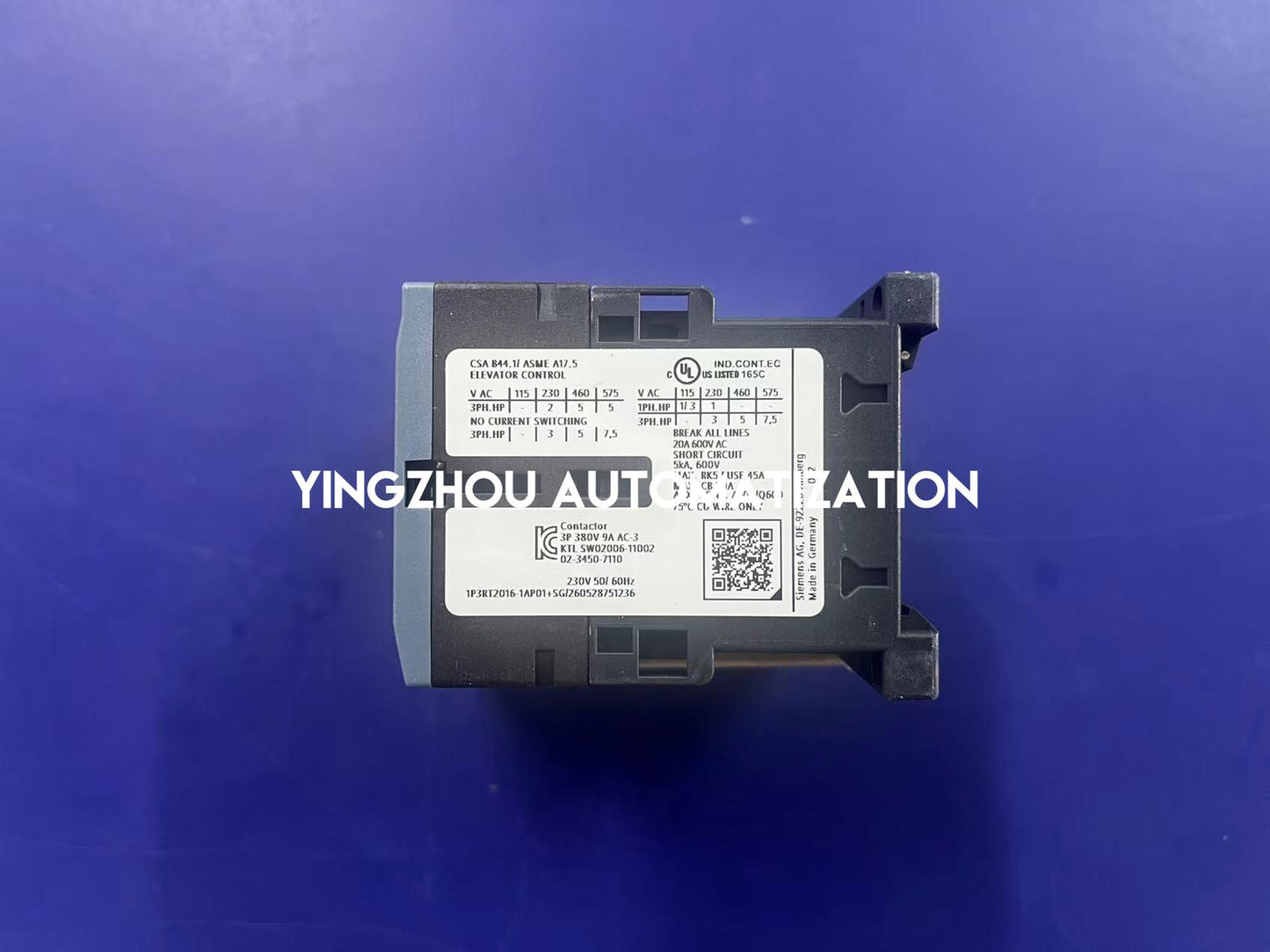 Siemens 3RT2016-1AP01 Power Contactor | SIRIUS 3RT2 9A 4kW 230V AC Size S00 | Brand New Original-YingZhou Automatization