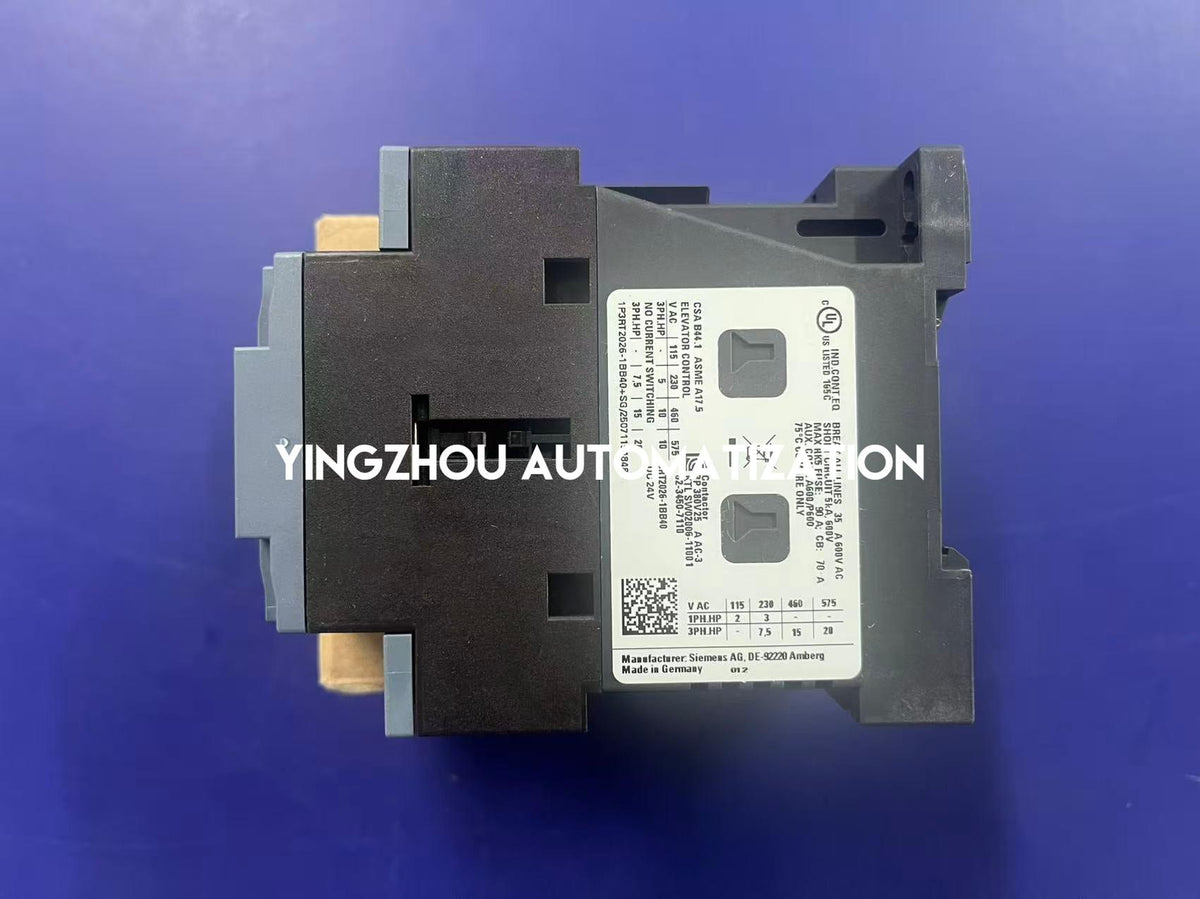 Siemens 3RT2026-1BB40 Power Contactor | SIRIUS 3RT2 25A 11kW 24V DC Size S0 | Brand New Original-YingZhou Automatization
