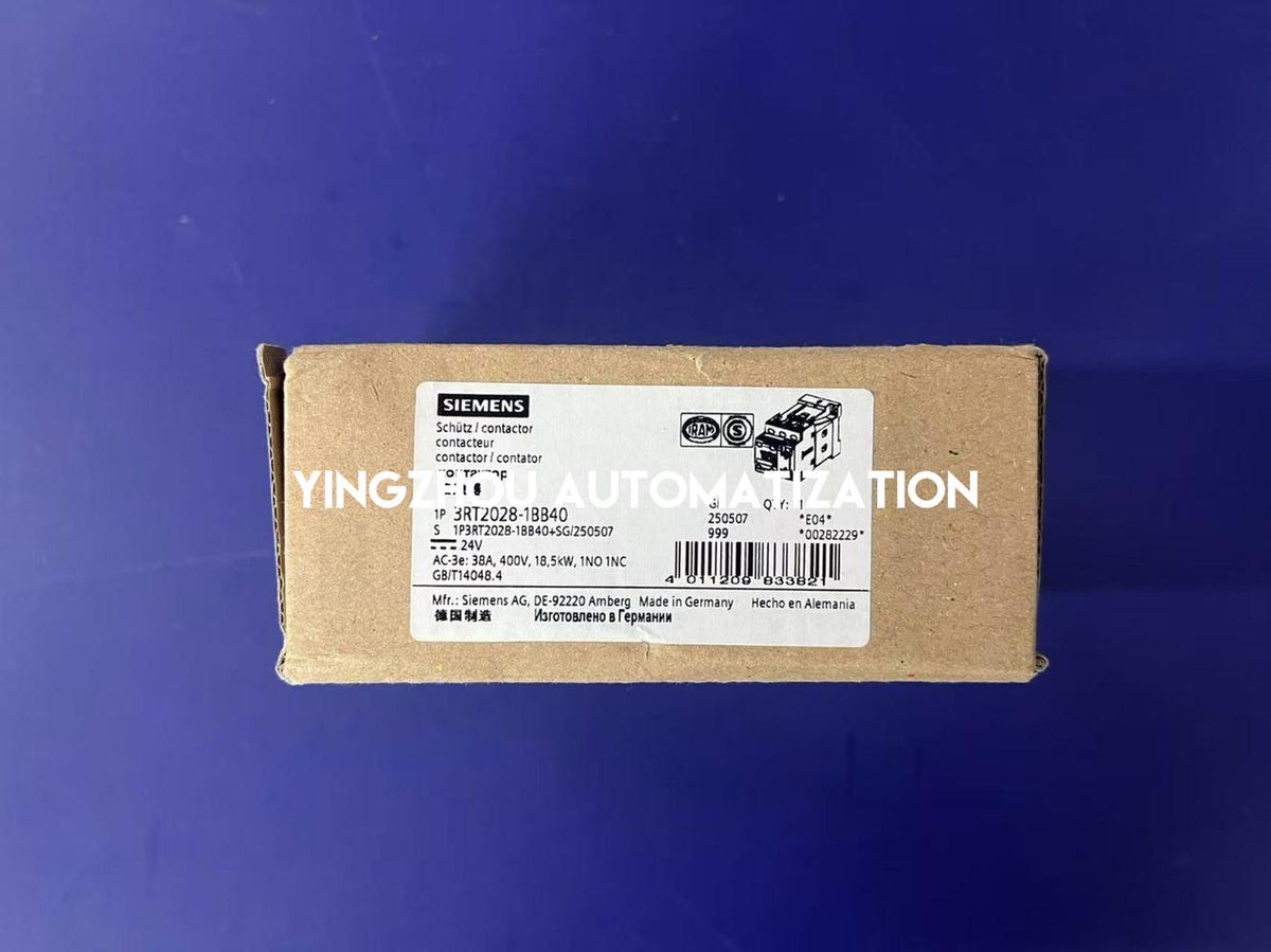 Siemens 3RT2028-1BB40 SIRIUS 38A 18.5kW 24V DC Contactor-YingZhou Automatization