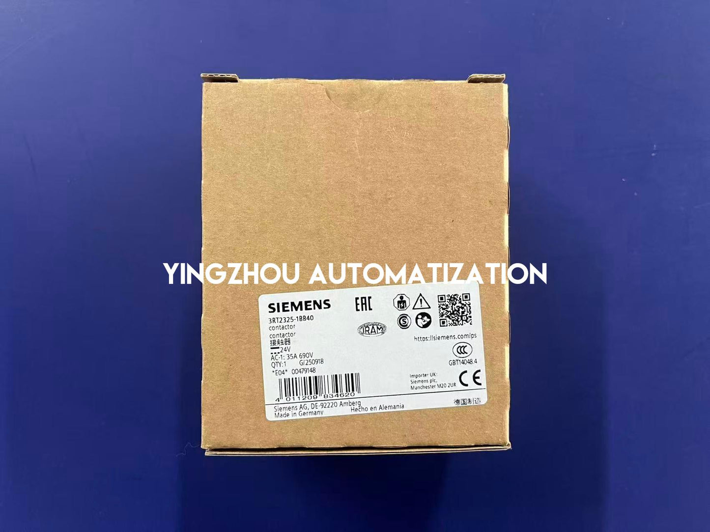 Siemens 3RT2325-1BB40 SIRIUS Contactor | 4-Pole (4 NO) | 35A | 24V DC Control | Screw Terminal | Brand New Original-YingZhou Automatization