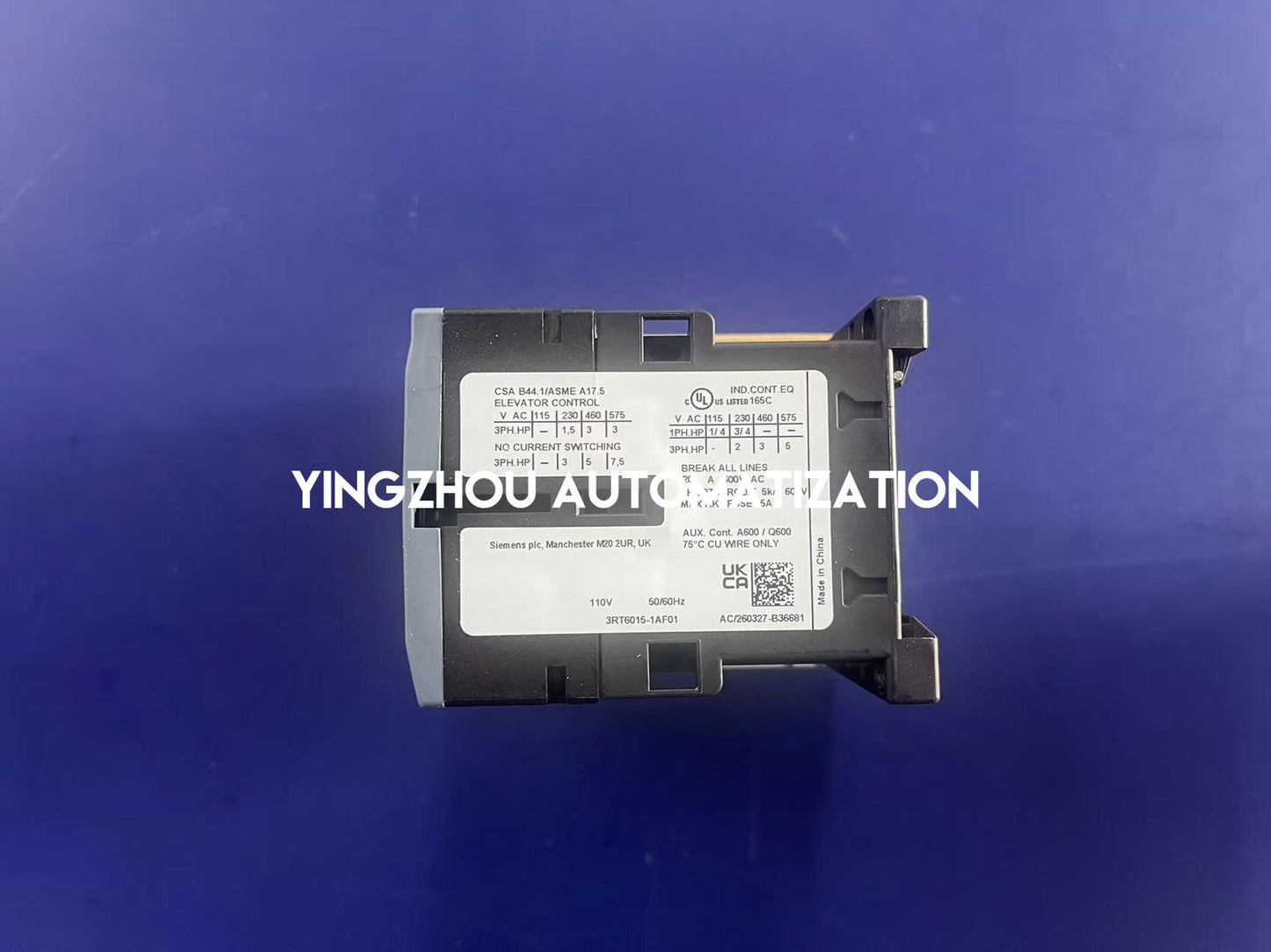 Siemens 3RT6015-1AF01 Power Contactor | SIRIUS Series | 7A AC-3 | 110V AC Coil | Brand New Original-YingZhou Automatization