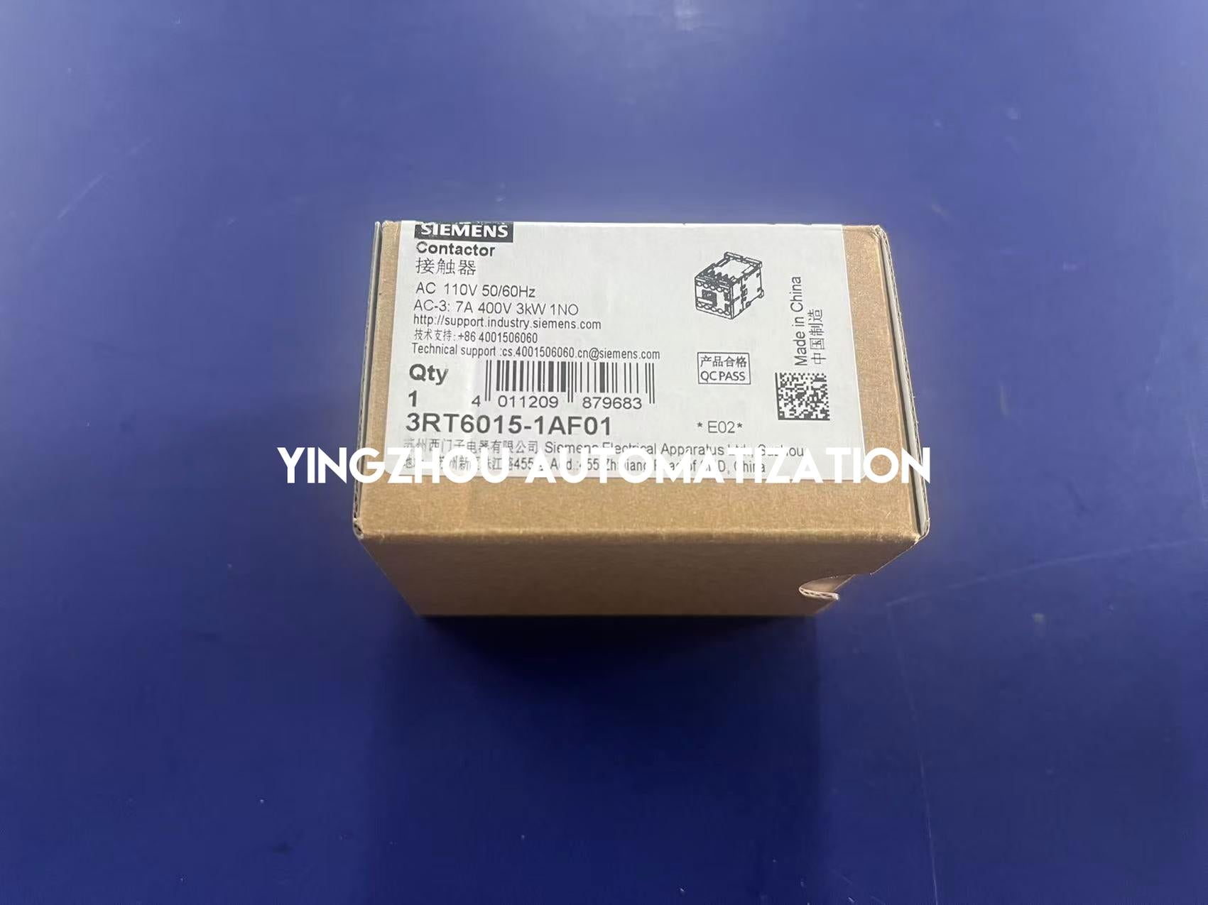 Siemens 3RT6015-1AF01 Power Contactor | SIRIUS Series | 7A AC-3 | 110V AC Coil | Brand New Original-YingZhou Automatization