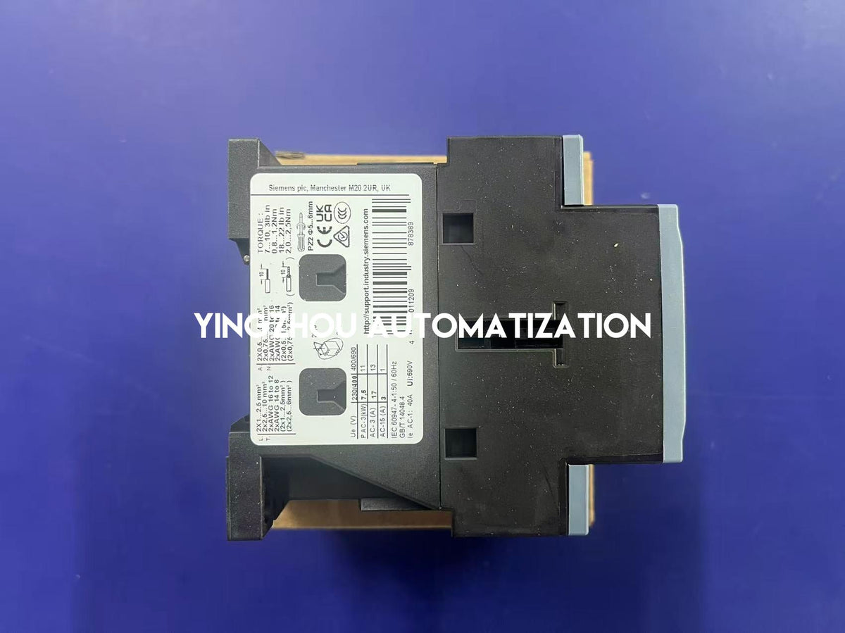 Siemens 3RT6025-1AG20 SIRIUS 17A 110V AC Contactor 3-Pole-YingZhou Automatization