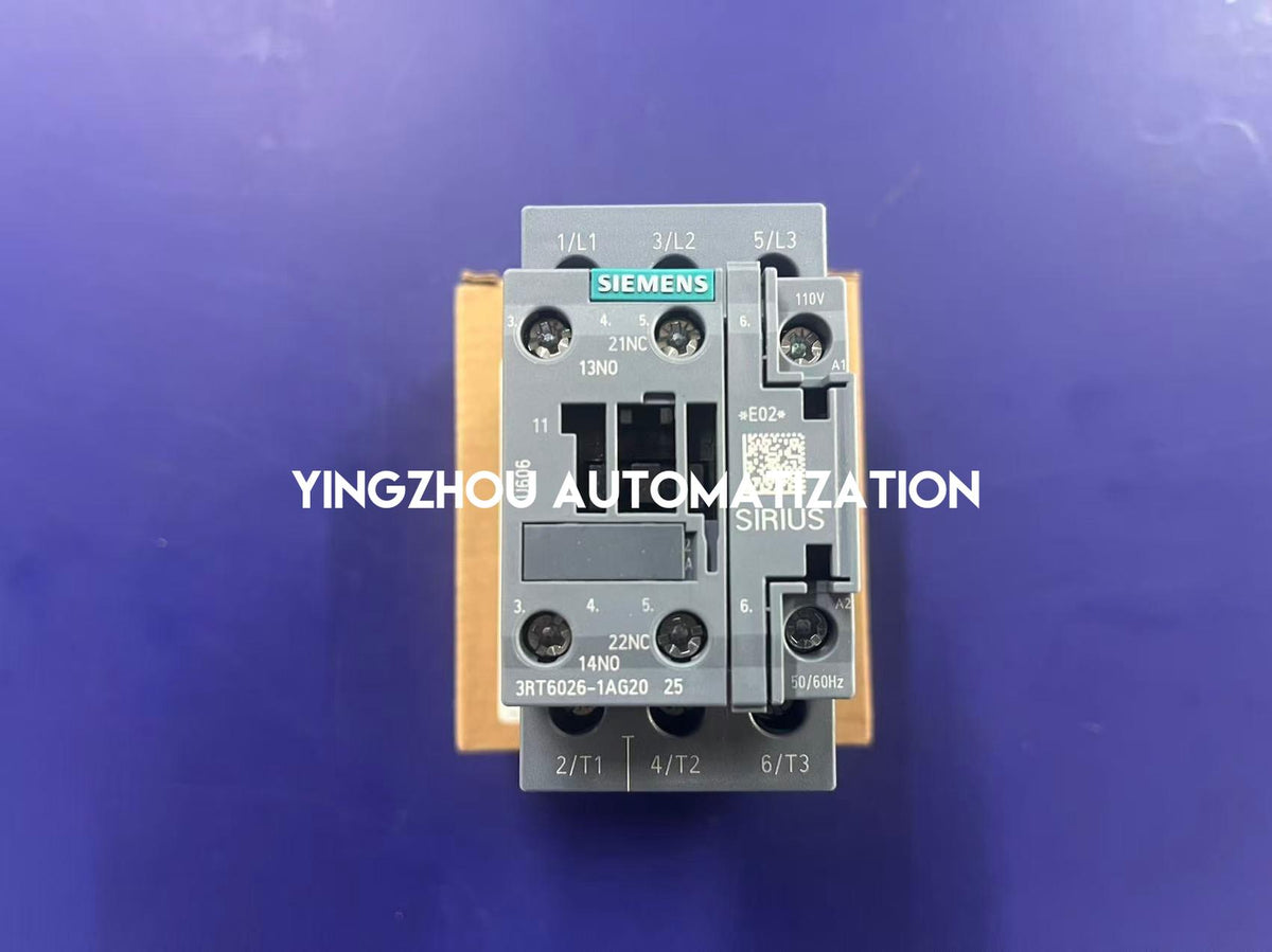 Siemens 3RT6026-1AG20 SIRIUS 25A 110V AC Contactor 3-Pole-YingZhou Automatization