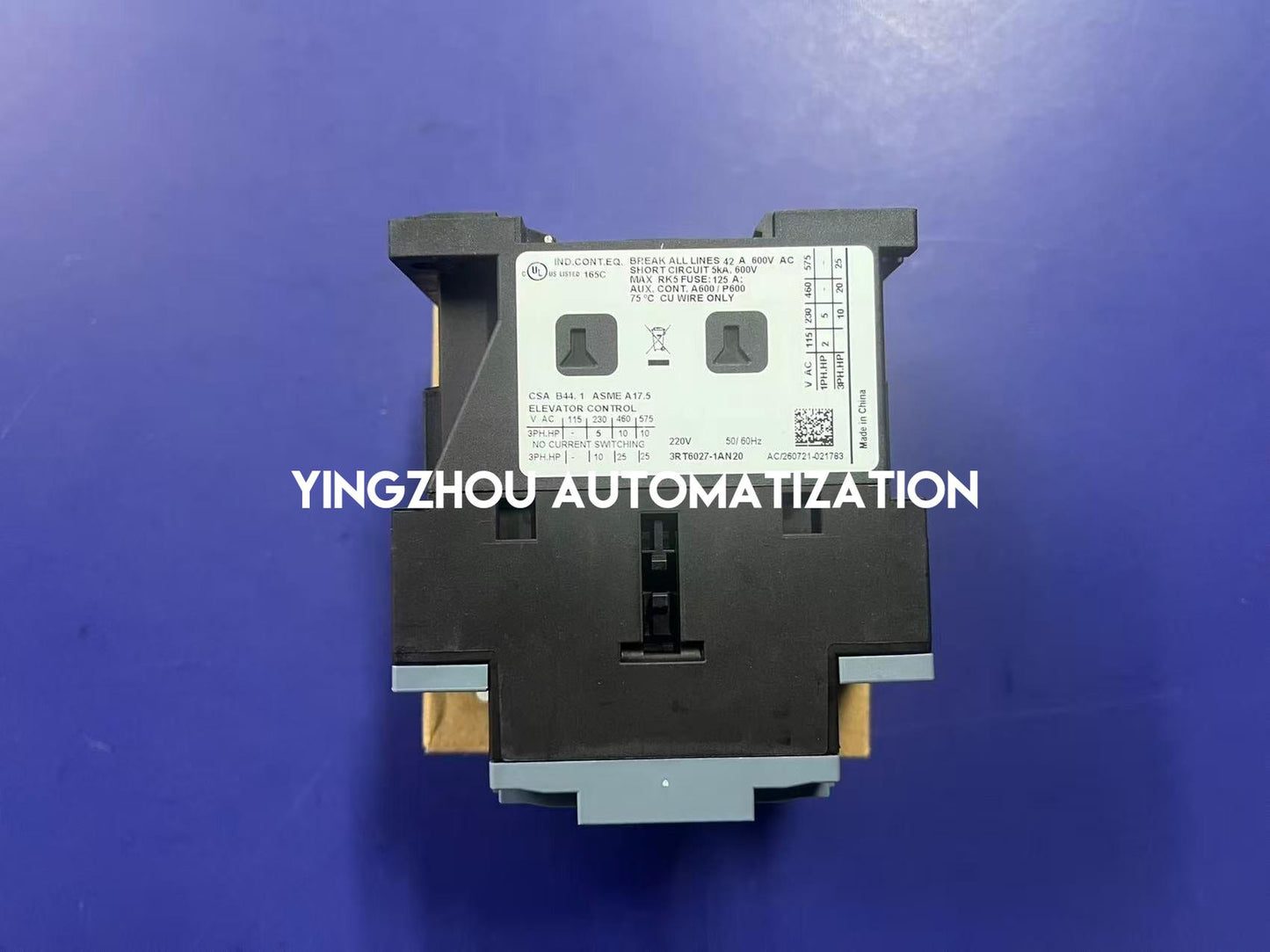 Siemens 3RT6027-1AN20 Contactor | SIRIUS 3-Pole 32A 230VAC Coil AC Contactor | Brand New Original-YingZhou Automatization