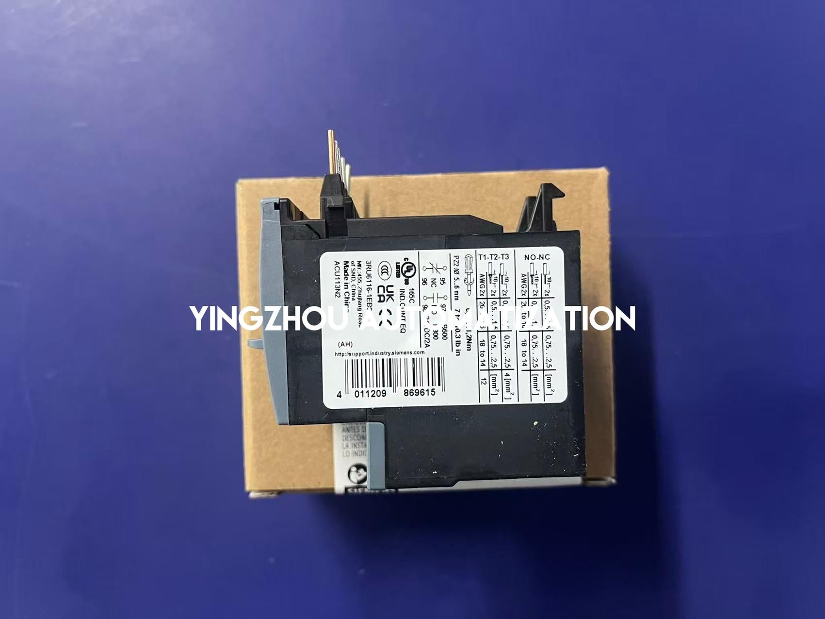 Siemens 3RU6116-1EB0 Thermal Overload Relay | SIRIUS 3RU6 Series | 2.2-3.2A | Brand New Original-YingZhou Automatization