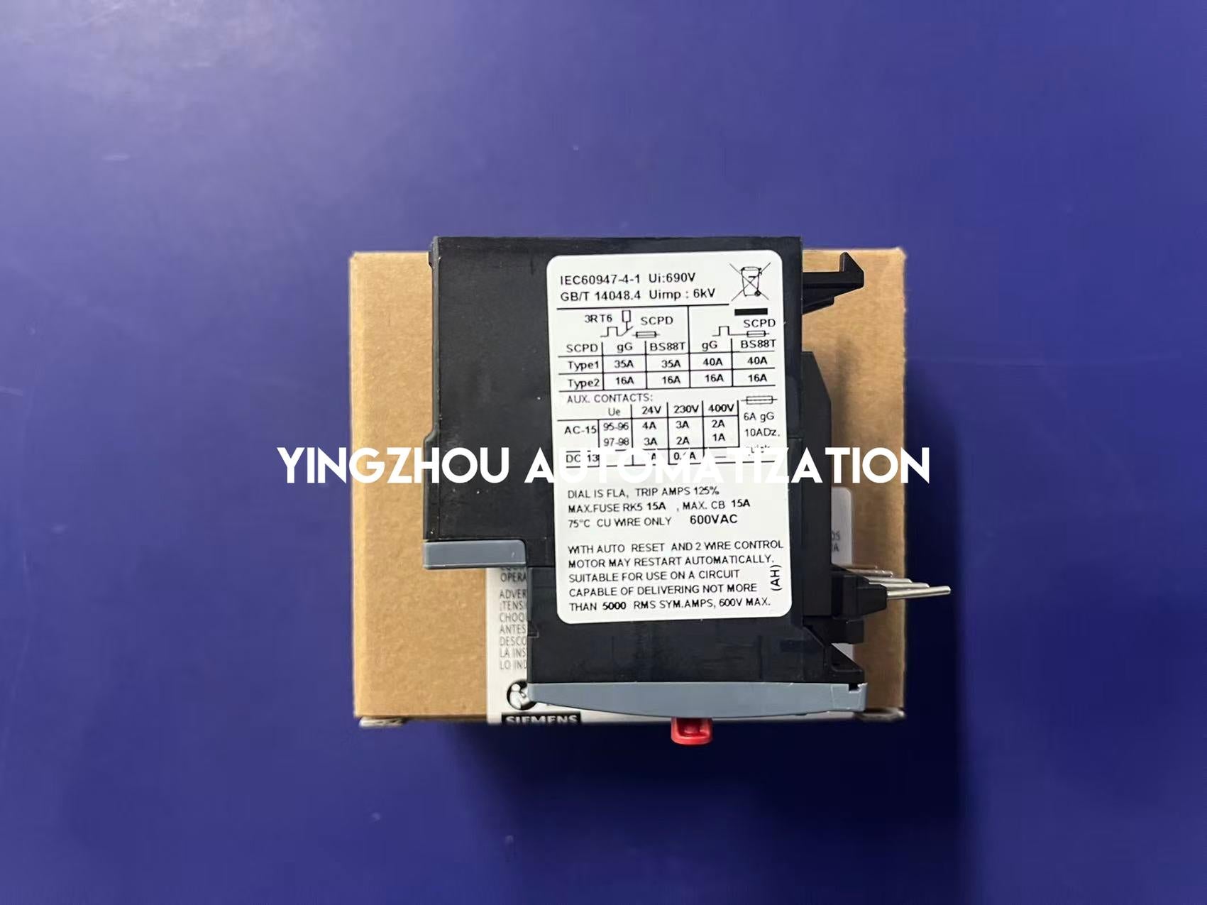 Siemens 3RU6116-1EB0 Thermal Overload Relay | SIRIUS 3RU6 Series | 2.2-3.2A | Brand New Original-YingZhou Automatization