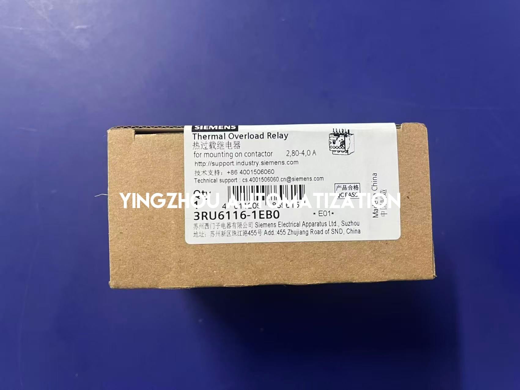 Siemens 3RU6116-1EB0 Thermal Overload Relay | SIRIUS 3RU6 Series | 2.2-3.2A | Brand New Original-YingZhou Automatization