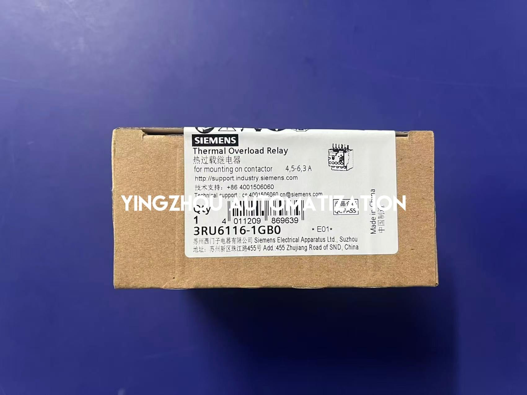 Siemens 3RU6116-1GB0 Thermal Overload Relay | SIRIUS 3RU6 Series | 4.0-6.0A | Brand New Original-YingZhou Automatization