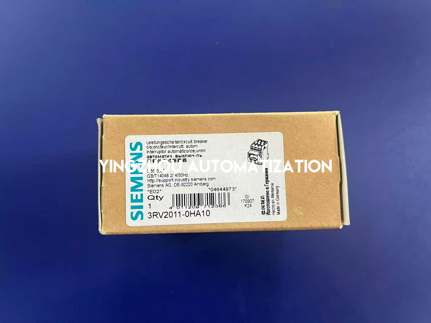 Siemens 3RV2011-0HA10 SIRIUS Motor Starter Circuit Breaker | 2.8 - 4.0A | Size S00 | Brand New Original-YingZhou Automatization