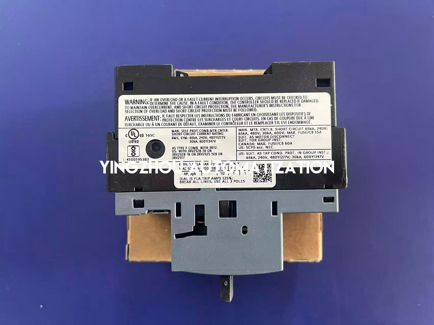Siemens 3RV2011-1AA10 SIRIUS Motor Starter Protector | 1.1A - 1.6A | Size S00 | Class 10-YingZhou Automatization