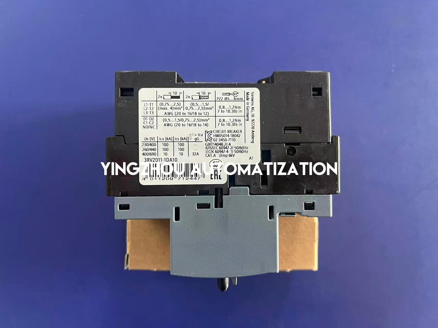 Siemens 3RV2011-1DA10 SIRIUS Motor Starter Protector | 2.2A - 3.2A | Size S00 | Class 10-YingZhou Automatization