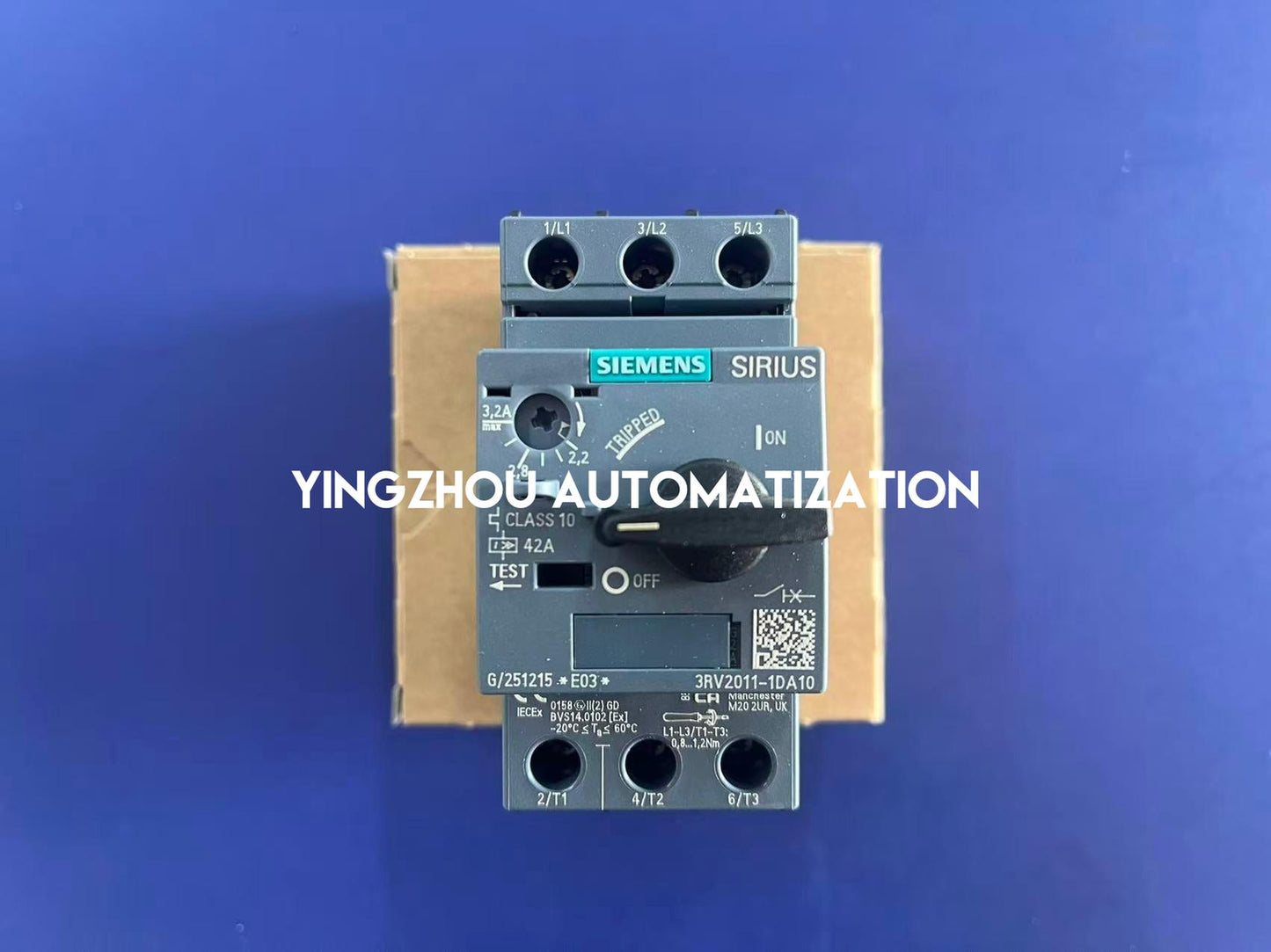 Siemens 3RV2011-1DA10 SIRIUS Motor Starter Protector | 2.2A - 3.2A | Size S00 | Class 10-YingZhou Automatization