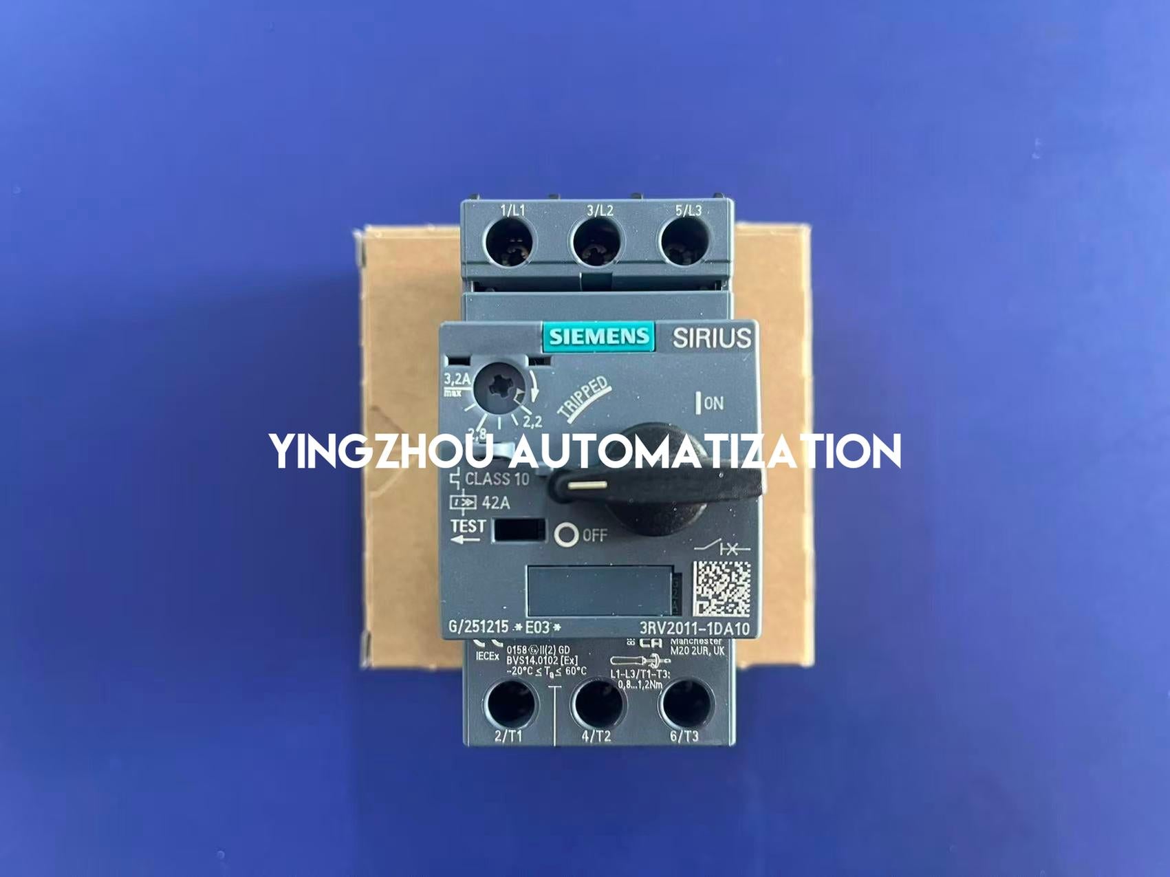 Siemens 3RV2011-1DA10 SIRIUS Motor Starter Protector | 2.2A - 3.2A | Size S00 | Class 10-YingZhou Automatization