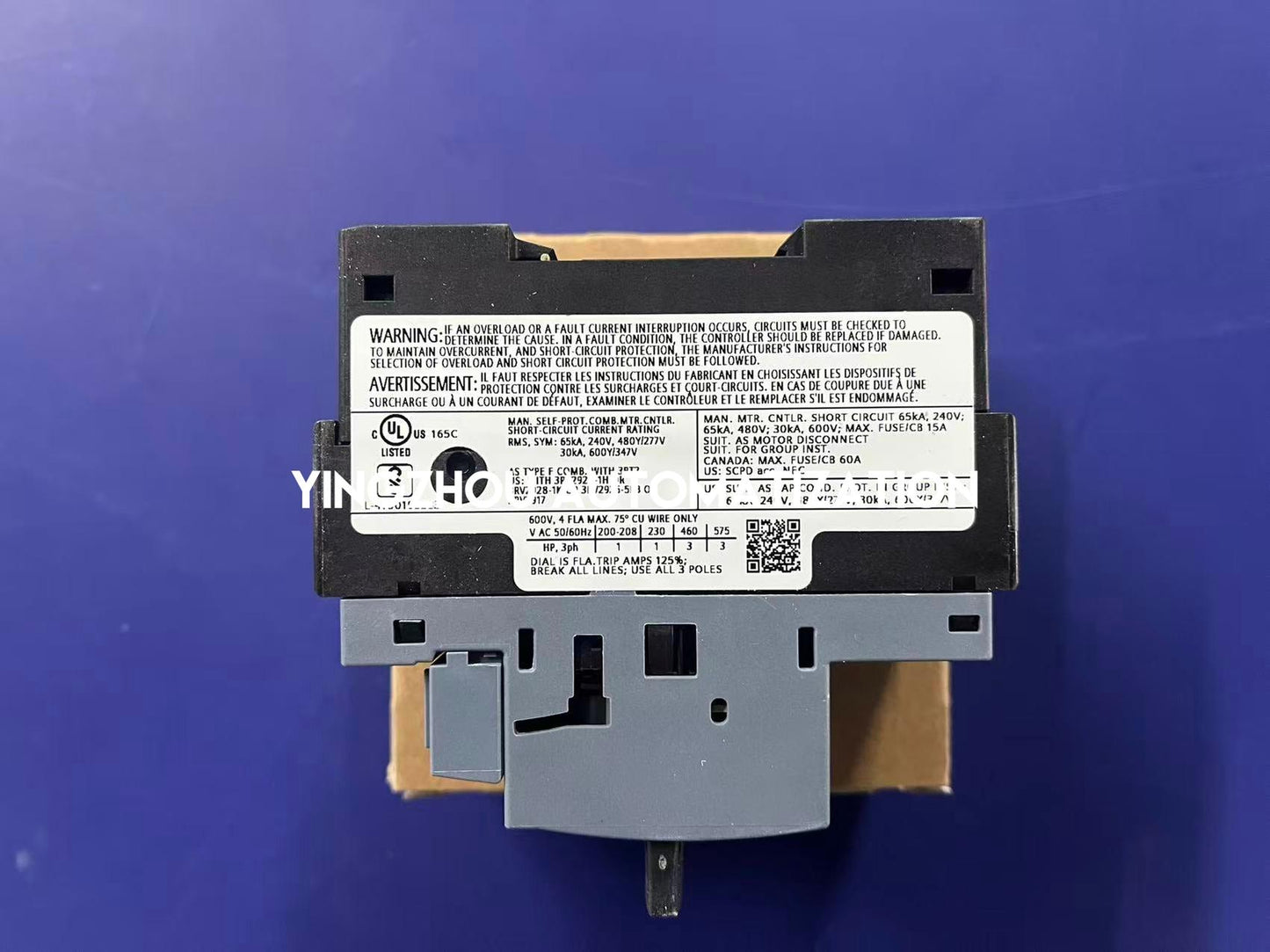 Siemens 3RV2011-1EA15 SIRIUS Motor Starter Protector | 0.28–0.4A, Size S00, Screw Terminal-YingZhou Automatization