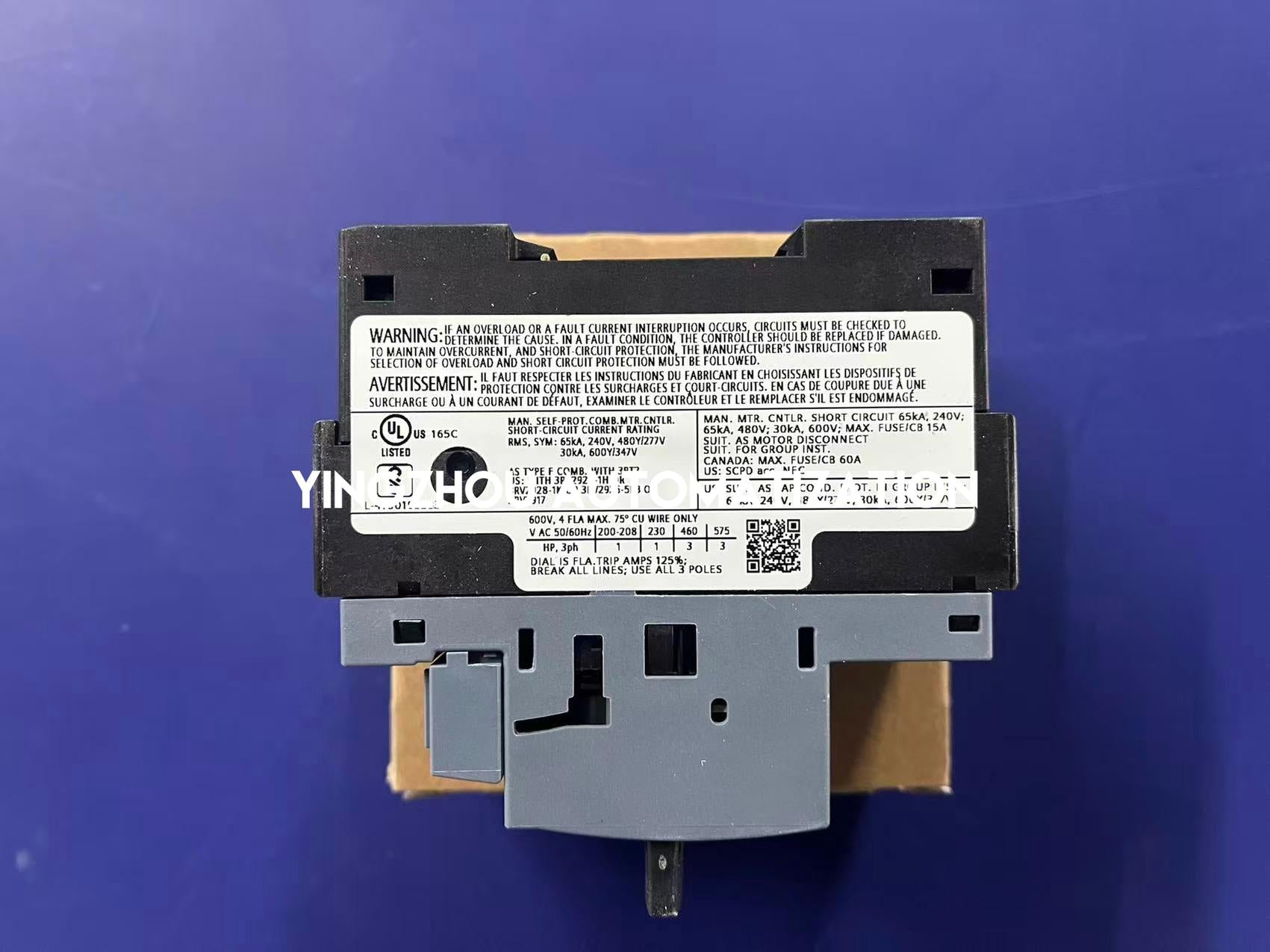 Siemens 3RV2011-1EA15 SIRIUS Motor Starter Protector | 0.28–0.4A, Size S00, Screw Terminal-YingZhou Automatization