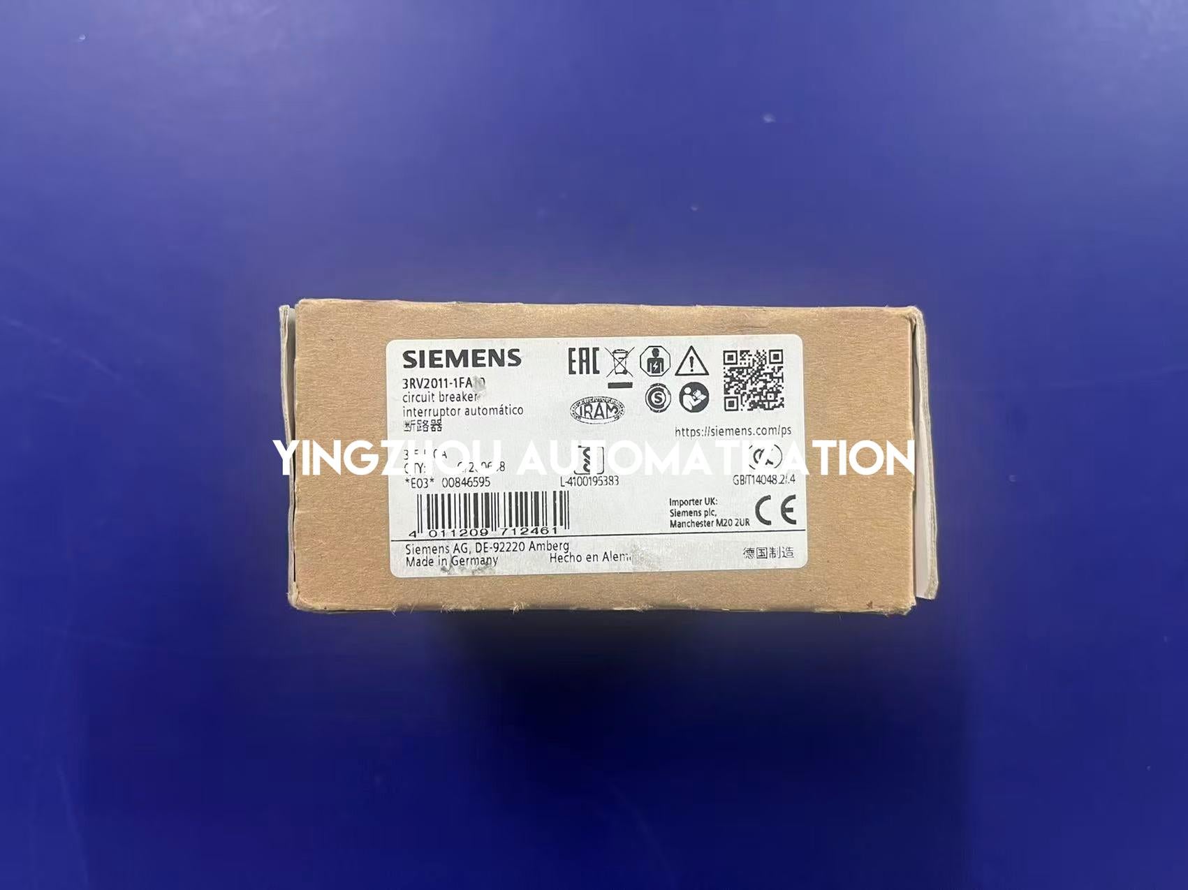 Siemens 3RV2011-1FA10 Circuit Breaker | SIRIUS 3RV2 Motor Starter Protector Size S00 | Brand New Original-YingZhou Automatization