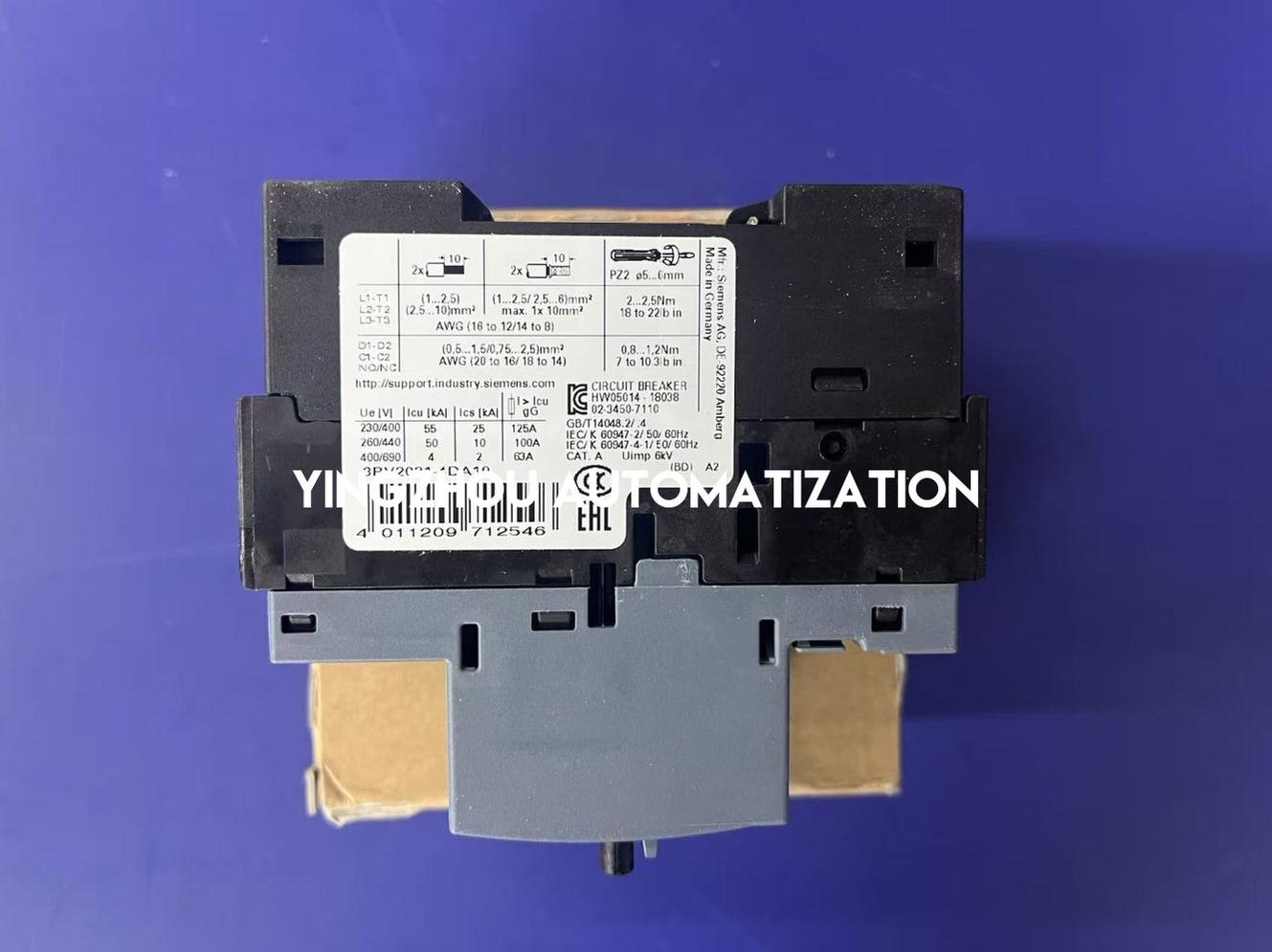 Siemens 3RV2021-4DA10 SIRIUS Motor Starter Circuit Breaker | 22 - 32A | Size S0 | Screw Terminal | Brand New Original-YingZhou Automatization