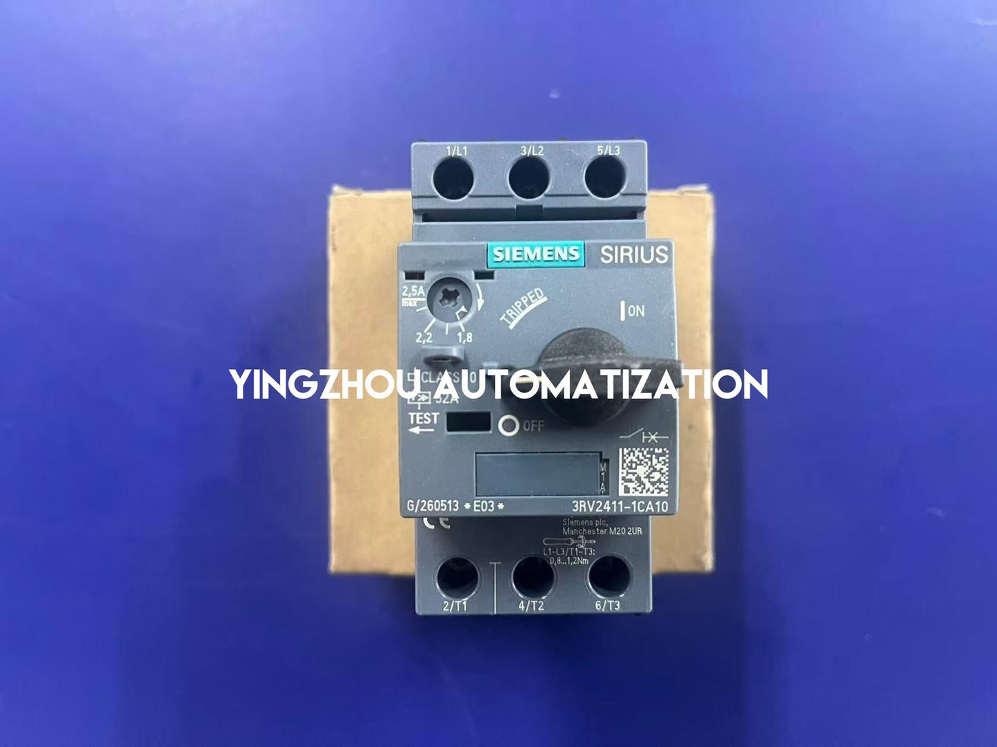 Siemens 3RV2411-1CA10 Circuit Breaker | SIRIUS 3RV2 Circuit Breaker for Transformer Protection Size S00 | Brand New Original-YingZhou Automatization