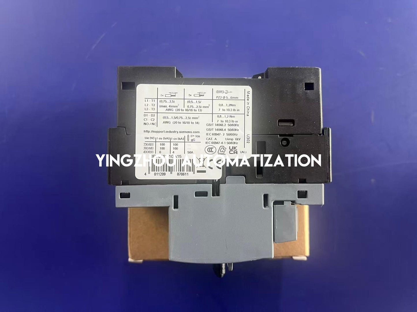 Siemens 3RV6011-1GA15 Circuit Breaker | SIRIUS 3RV6 Series | 6.3-10A Motor Starter | Brand New Original-YingZhou Automatization