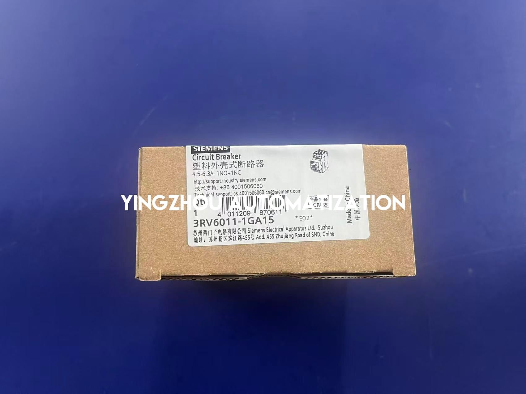 Siemens 3RV6011-1GA15 Circuit Breaker | SIRIUS 3RV6 Series | 6.3-10A Motor Starter | Brand New Original-YingZhou Automatization