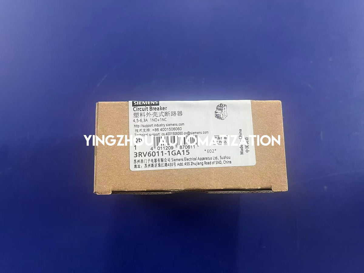 Siemens 3RV6011-1GA15 SIRIUS Motor Protection Circuit Breaker 4.5-6.3A-YingZhou Automatization