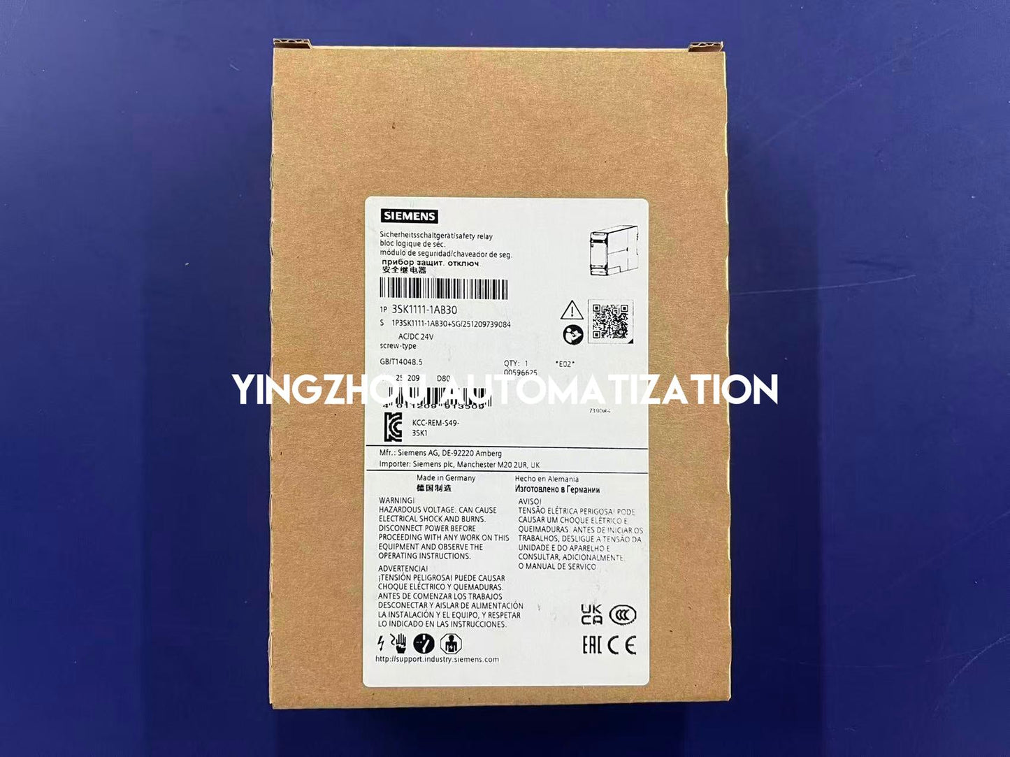 Siemens 3SK1111-1AB30 SIRIUS Advanced Safety Relay | Standard Output | 24V AC/DC | Screw Terminal | Brand New Original-YingZhou Automatization