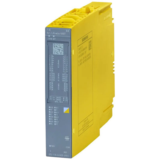 Siemens 6DL1136-6AA00-0PH1 SIMATIC ET 200SP HA F-AI 4xI 2-wire HART Fail-Safe Analog Input Module | Brand New Original-YingZhou Automatization