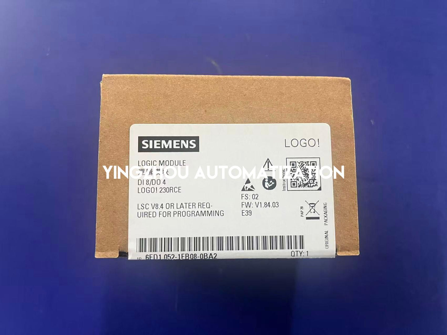 Siemens 6ED1052-1FB08-0BA2 LOGO! 230RCE Logic Module | 115-230V AC/DC | 8 DI / 4 DO Relay | Ethernet MQTT | Brand New Original-YingZhou Automatization
