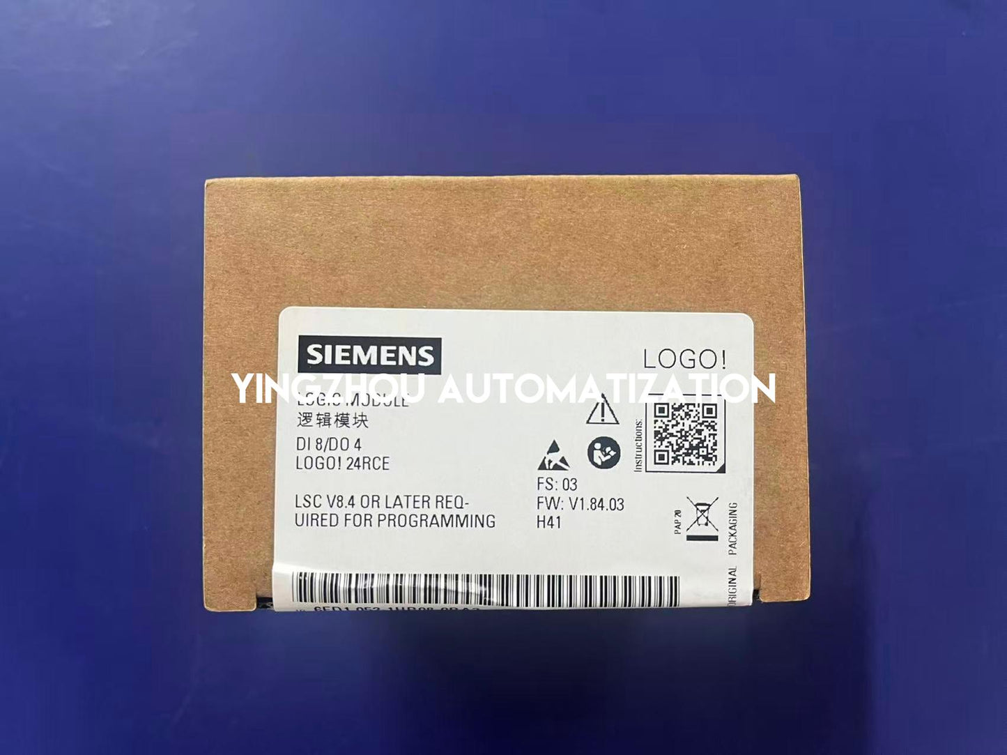 Siemens 6ED1052-1HB08-0BA2 LOGO! 12/24RCE Logic Module | 8 DI (4 AI) / 4 DO Relay | Display | Ethernet | Brand New Original-YingZhou Automatization