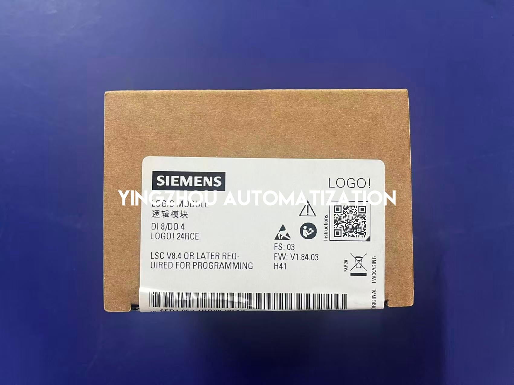 Siemens 6ED1052-1HB08-0BA2 LOGO! 12/24RCE Logic Module | 8 DI (4 AI) / 4 DO Relay | Display | Ethernet | Brand New Original-YingZhou Automatization