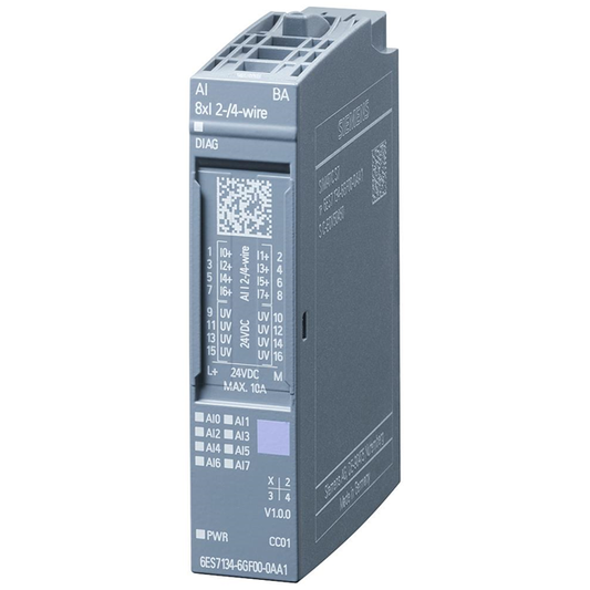 Siemens 6ES7134-6GF00-0AA1 SIMATIC ET 200SP Analog Input Module AI 8xI 2-wire BA | Brand New Original-YingZhou Automatization
