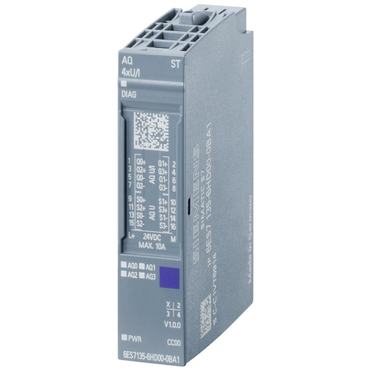 Siemens 6ES7135-6HD00-0BA1 SIMATIC ET 200SP Analog Output Module AQ 4xU/I Standard | Brand New Original-YingZhou Automatization