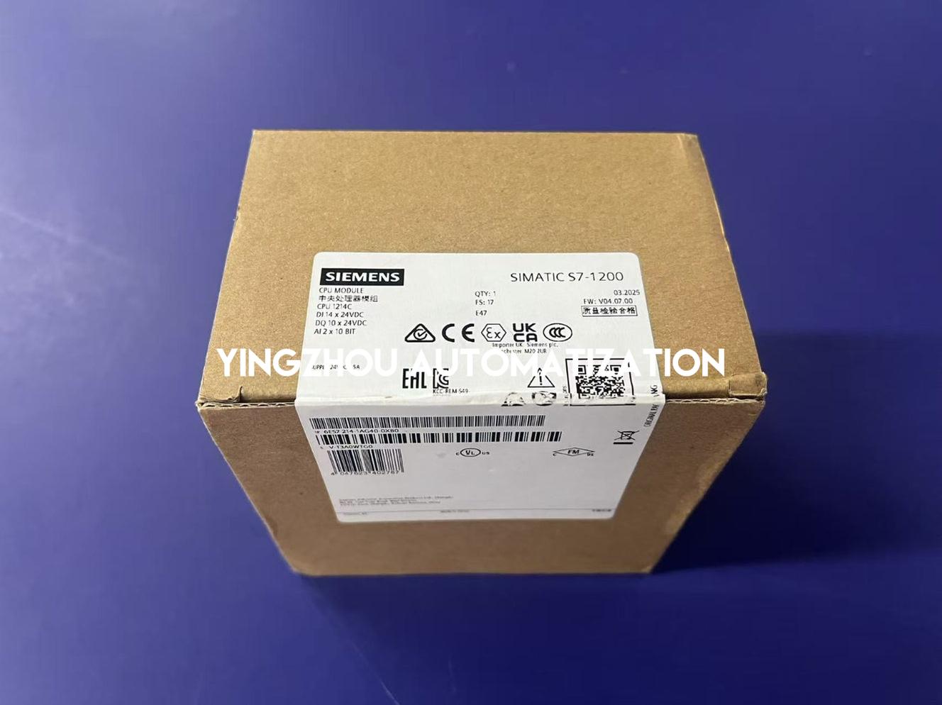 Siemens 6ES7214-1AG40-0XB0 SIMATIC S7-1200 CPU 1214C Compact PLC | DC/DC/DC | Brand New Original-YingZhou Automatization