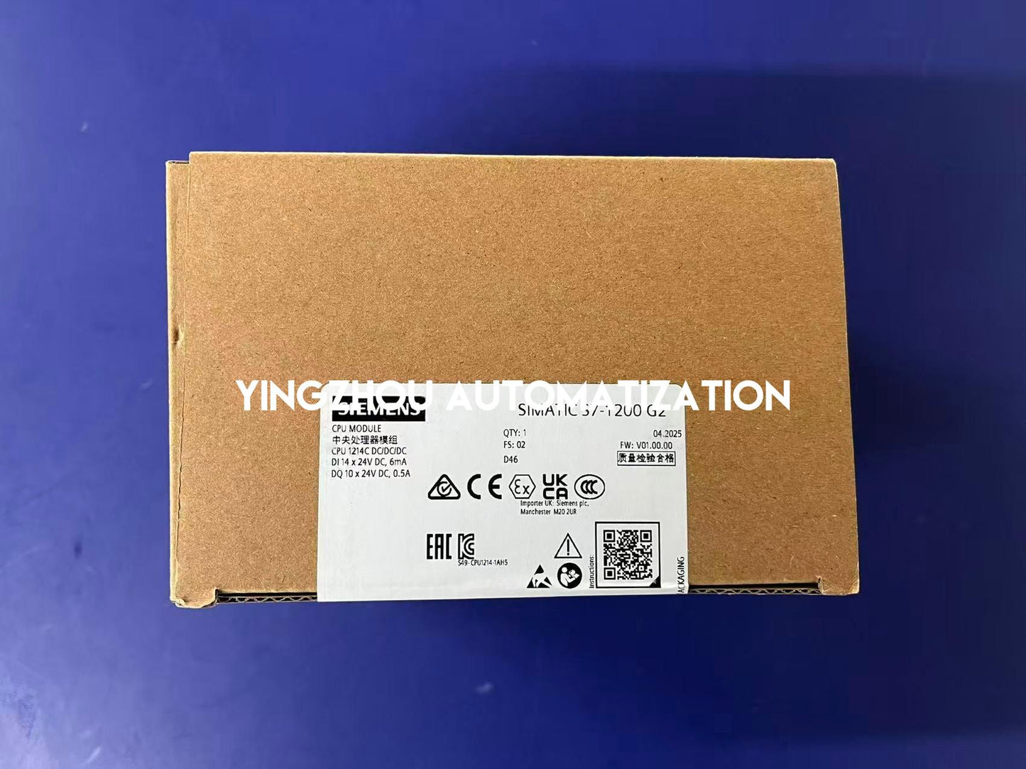 Siemens 6ES7214-1AH50-0XB0 | SIMATIC S7-1200 CPU 1214C | DC/DC/DC 14DI 10DO 2AI | Programmable Logic Controller | Brand New Original-YingZhou Automatization