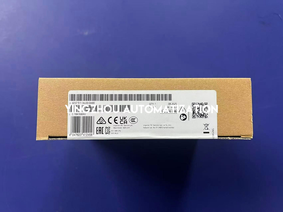 Siemens 6ES7511-1AL03-0AB0 SIMATIC S7-1500 CPU 1511-1 PN 300KB PROFINET PLC Controller-YingZhou Automatization